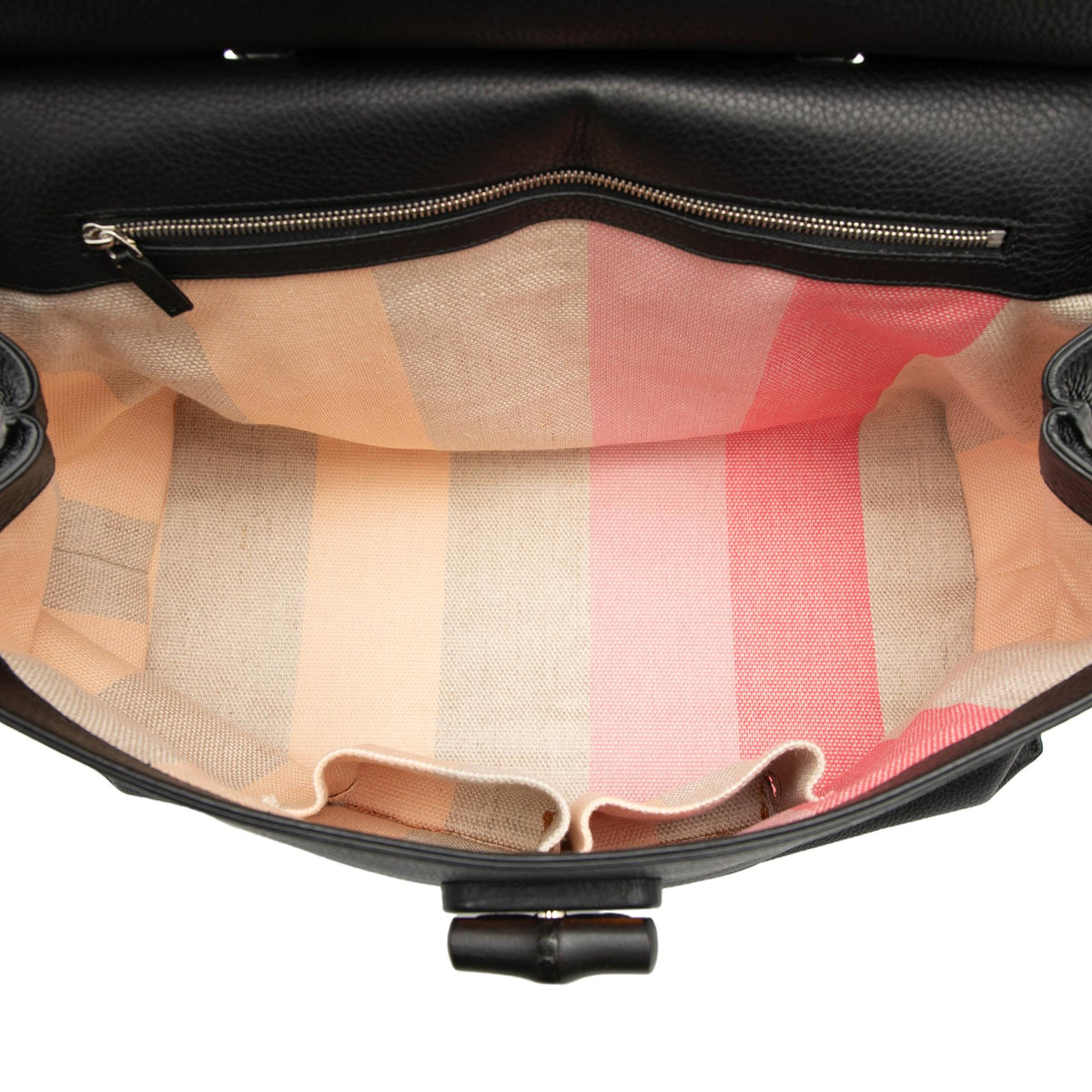 Gucci Large Leather Bamboo Daily Satchel