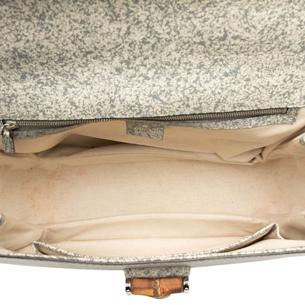 Gucci Large Speckled Leather New Bamboo Top Handle Bag