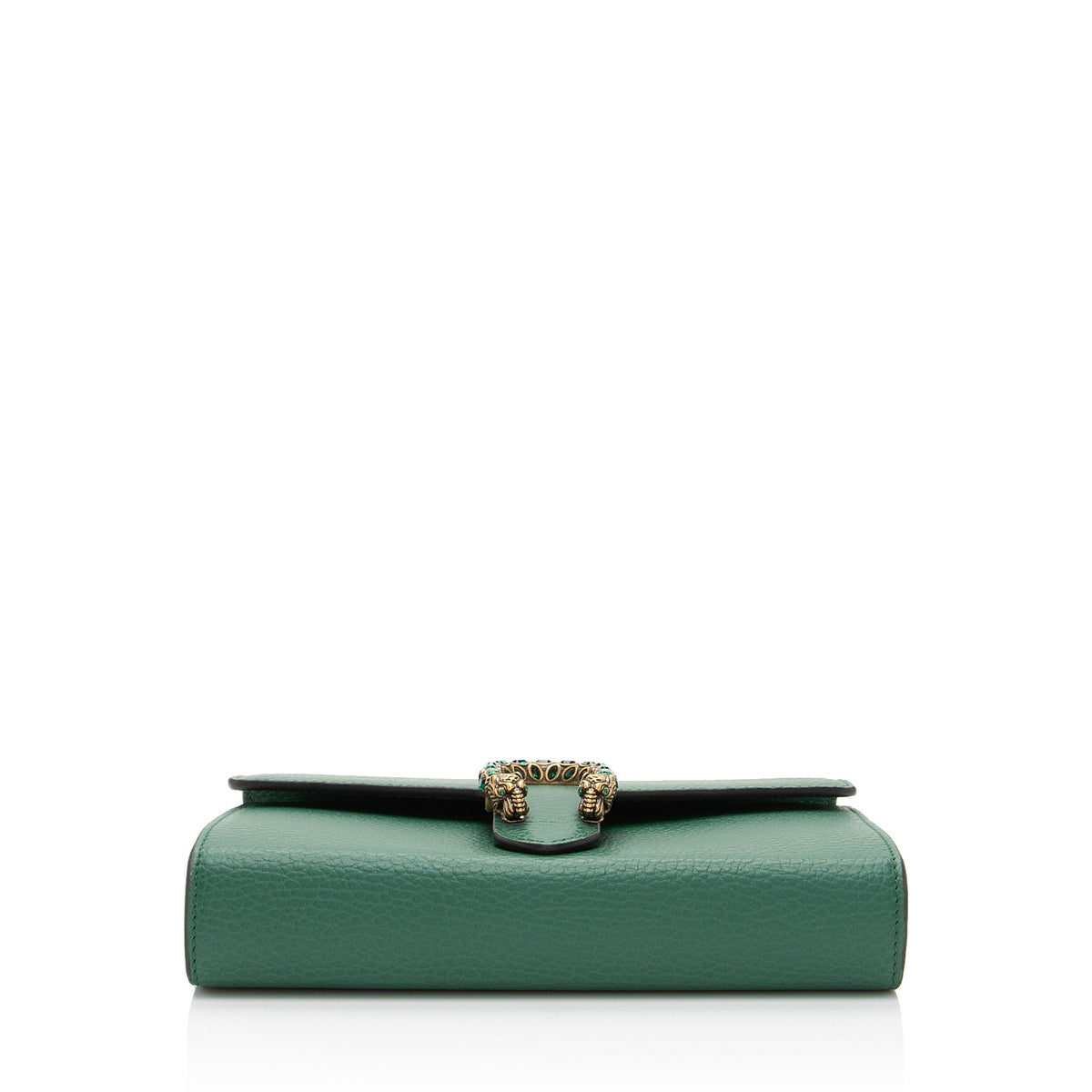 Gucci Leather Crystal Dionysus Chain Wallet (SHF-roOomv)