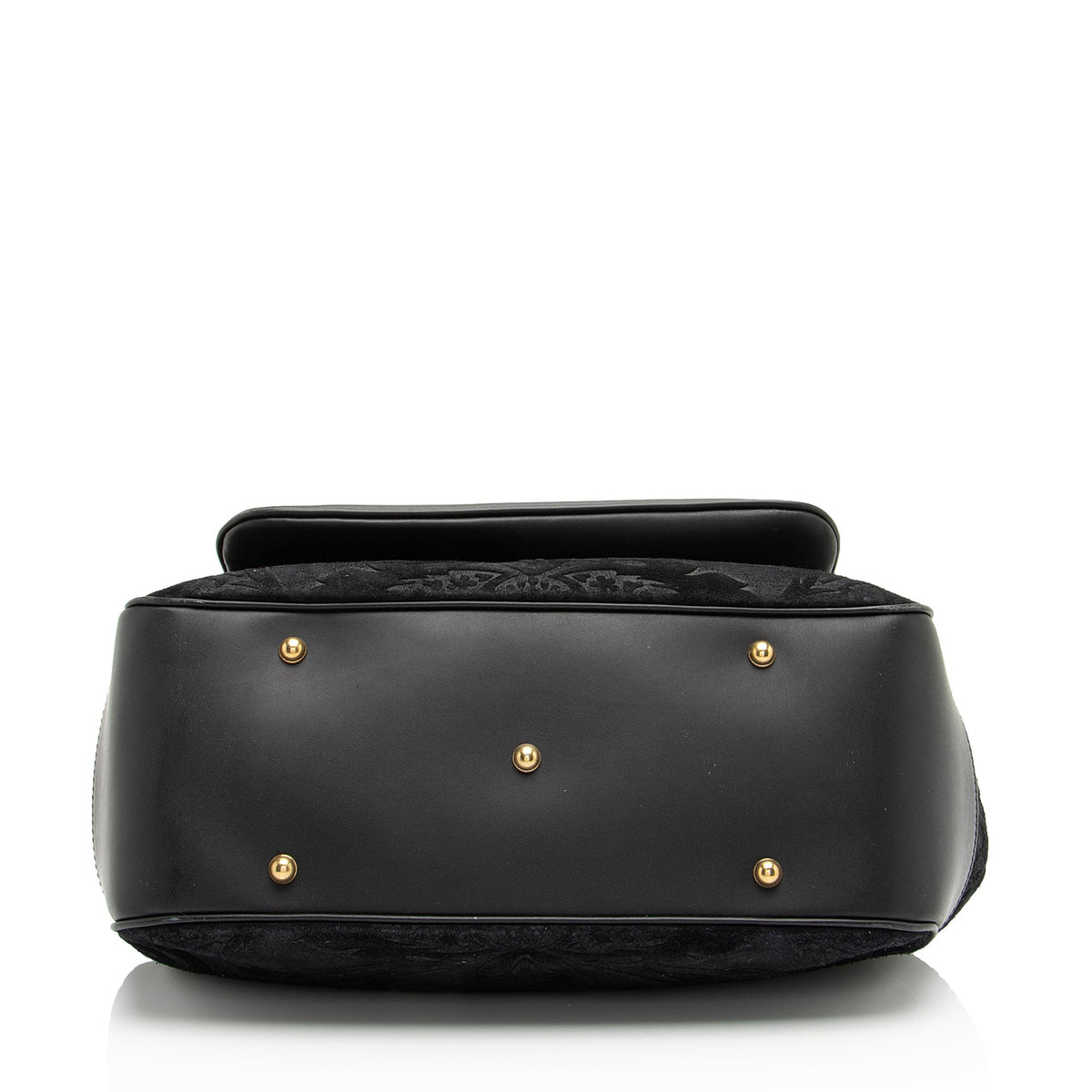 Gucci Leather Velvet Lady Stirrup Top Handle