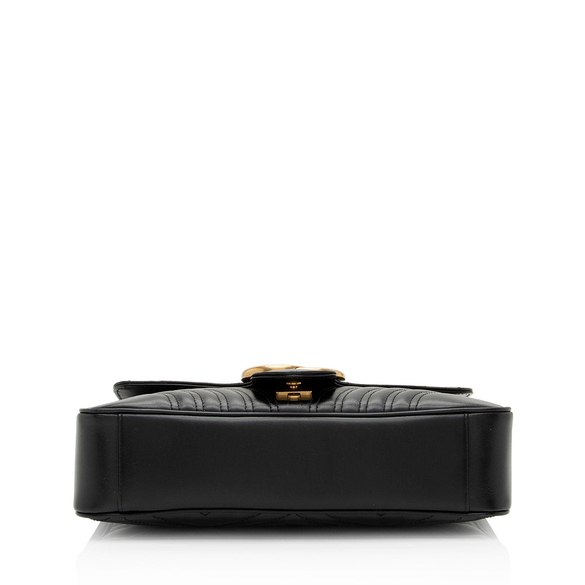 Gucci Matelasse Leather GG Marmont Medium Flap Bag (SHF-maxMO9)