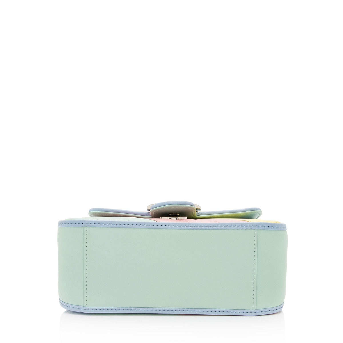 Gucci Diagonal Matelasse Leather GG Marmont Mini Top Handle