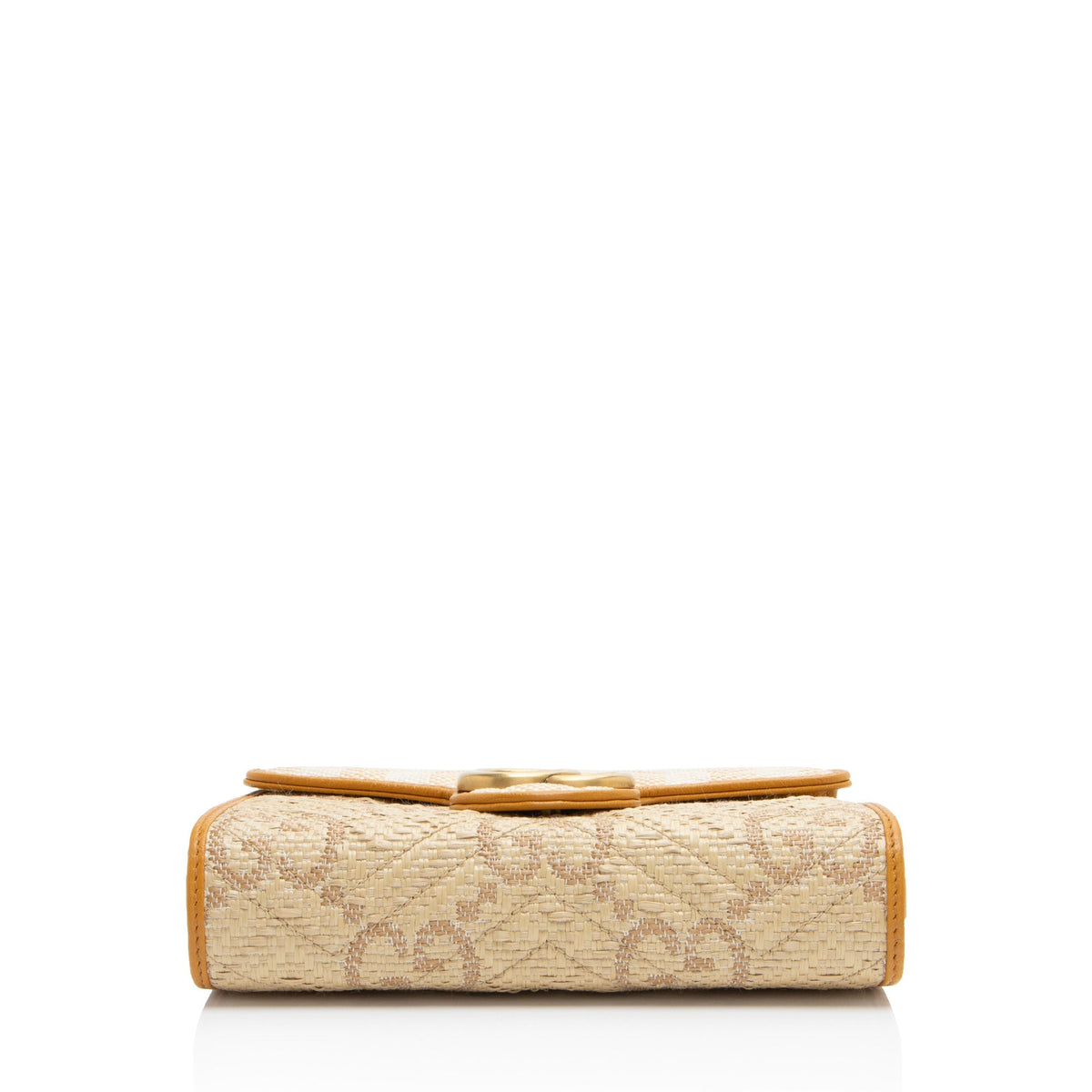 Gucci Matelasse Raffia GG Marmont Wallet on Chain