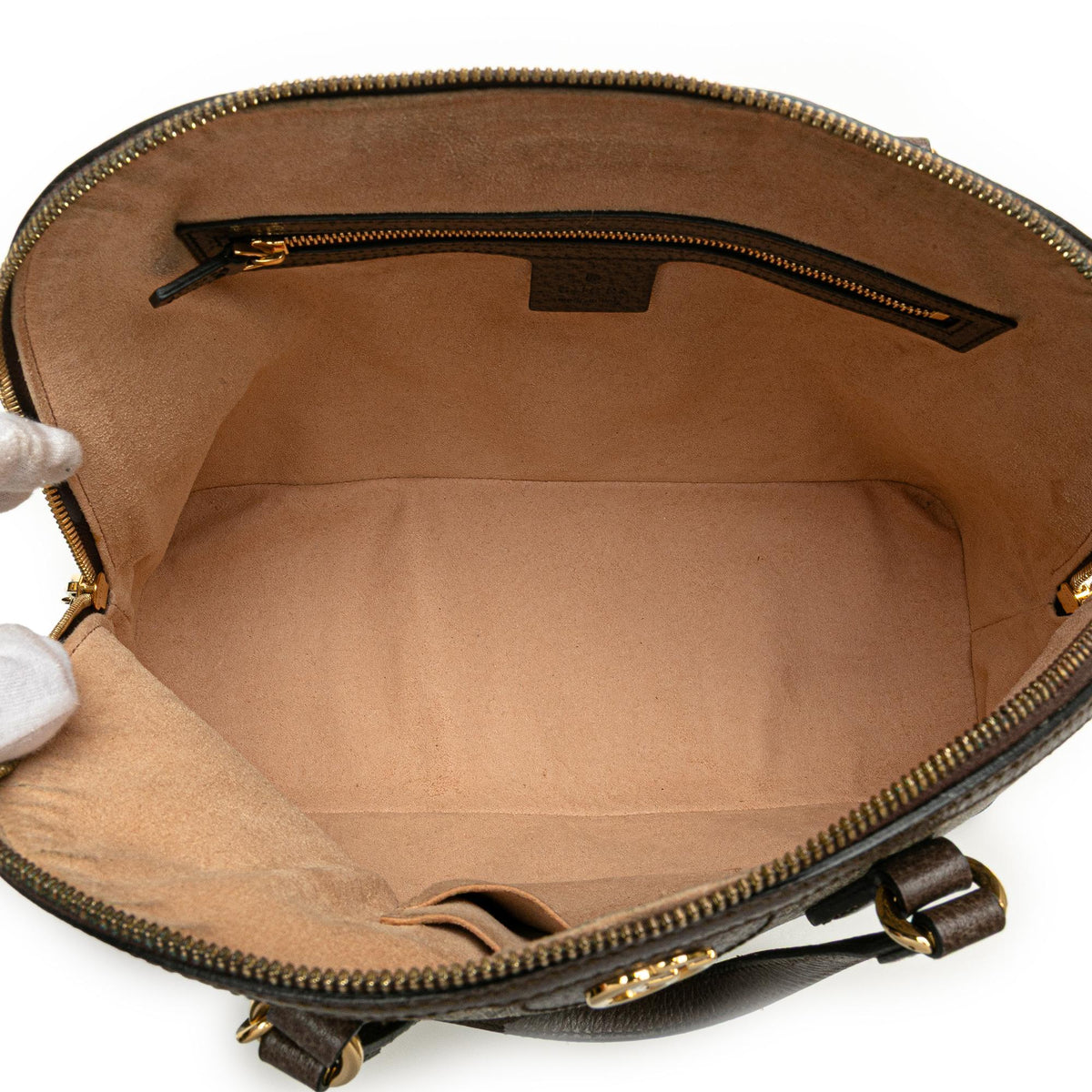 Gucci Medium GG Supreme Ophidia Web Satchel