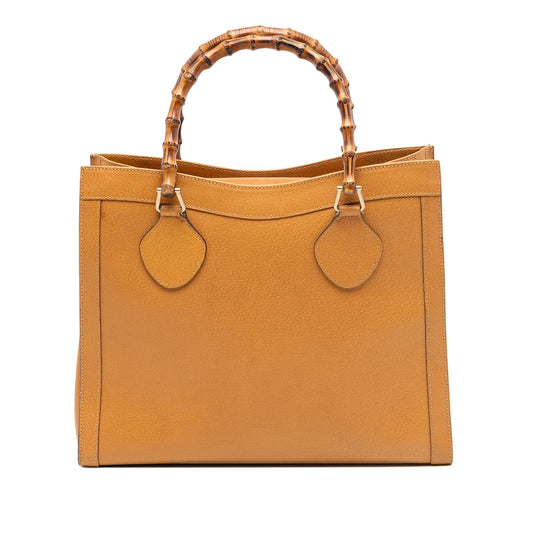 Gucci Medium Leather Bamboo Diana Tote