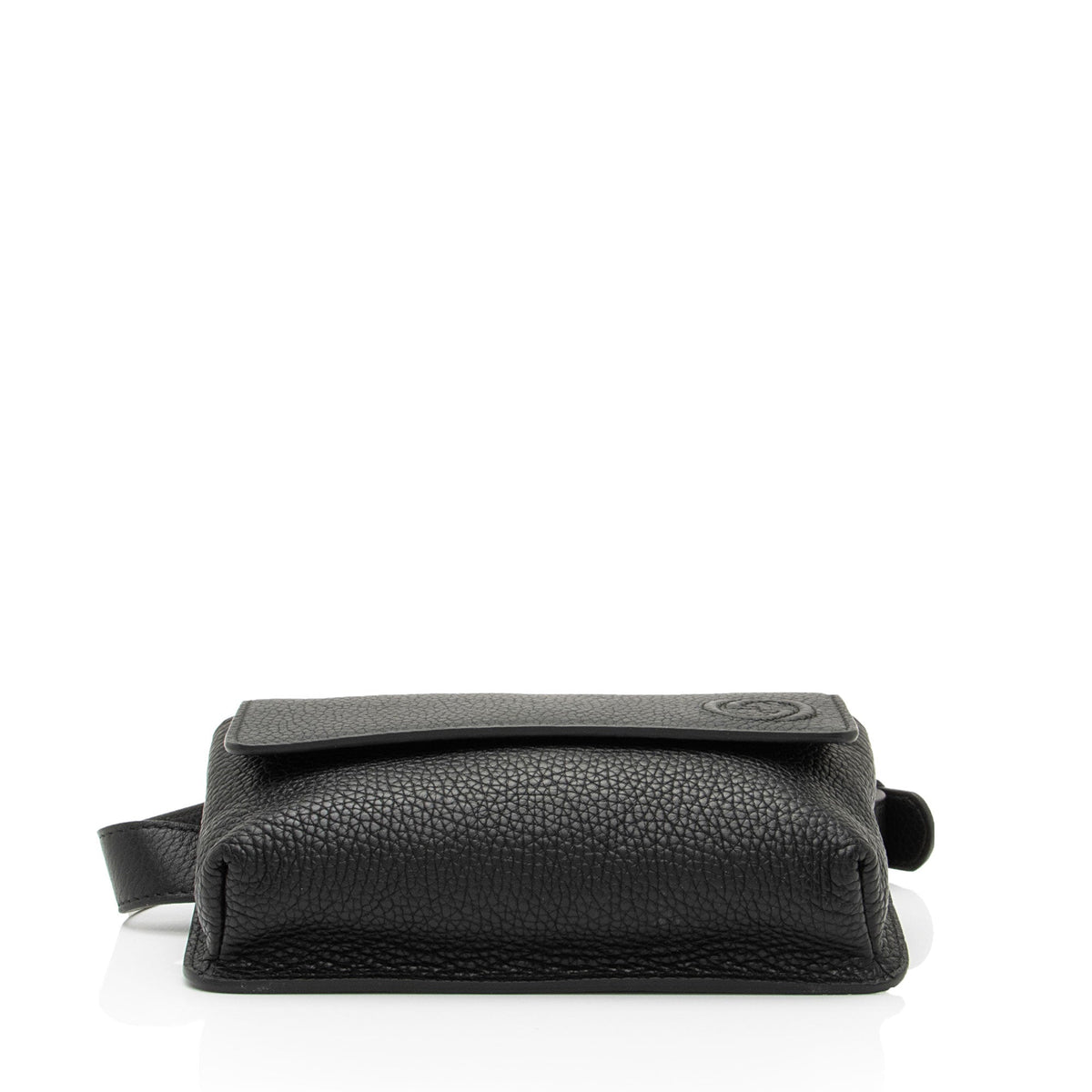 Gucci Pebbled Leather Soho Flap Belt Bag (SHF-Q9D7sL)