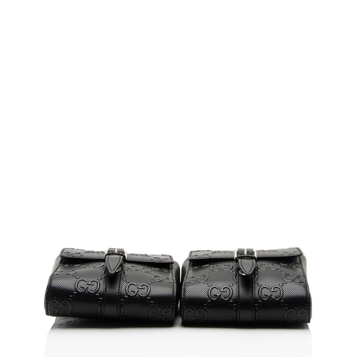 Gucci Perforated GG Embossed Double Belt Bag (SHF-rNzGhH)