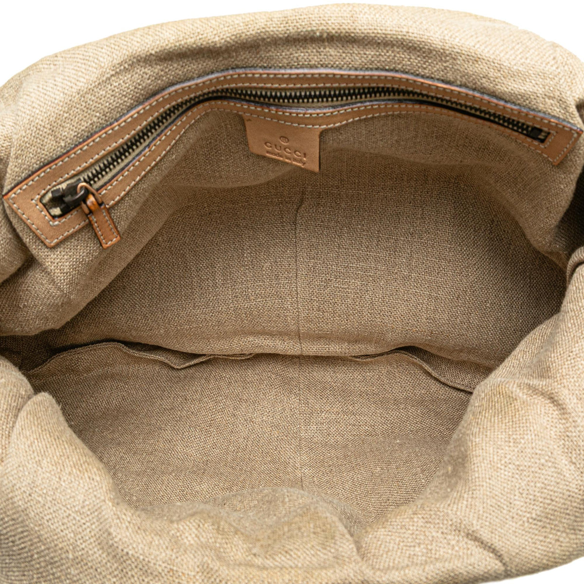 Gucci Woven Leather Bamboo Studded Hobo