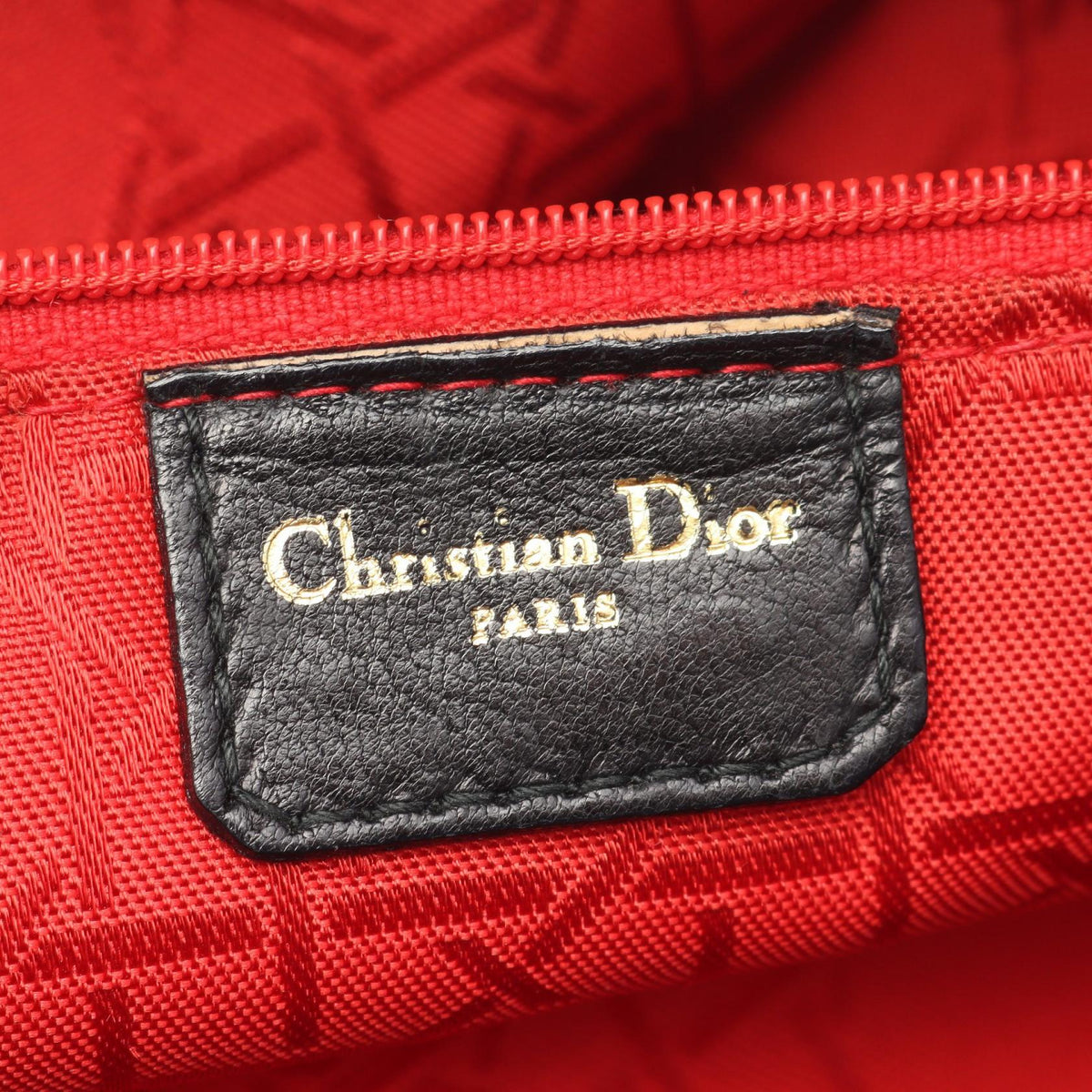 Dior Lady Christian Dior Cannage Shoulder Bag Black leather 2101219789828