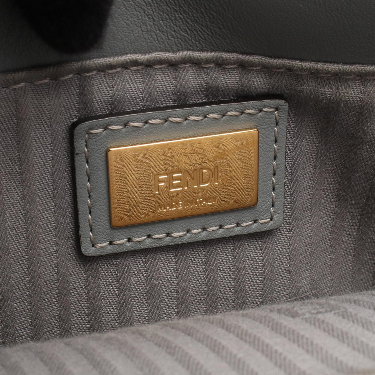 FENDI PETITE 2JOURS Petite Toujours 2WAY Handbag Gray leather 8BH253 2101219718064