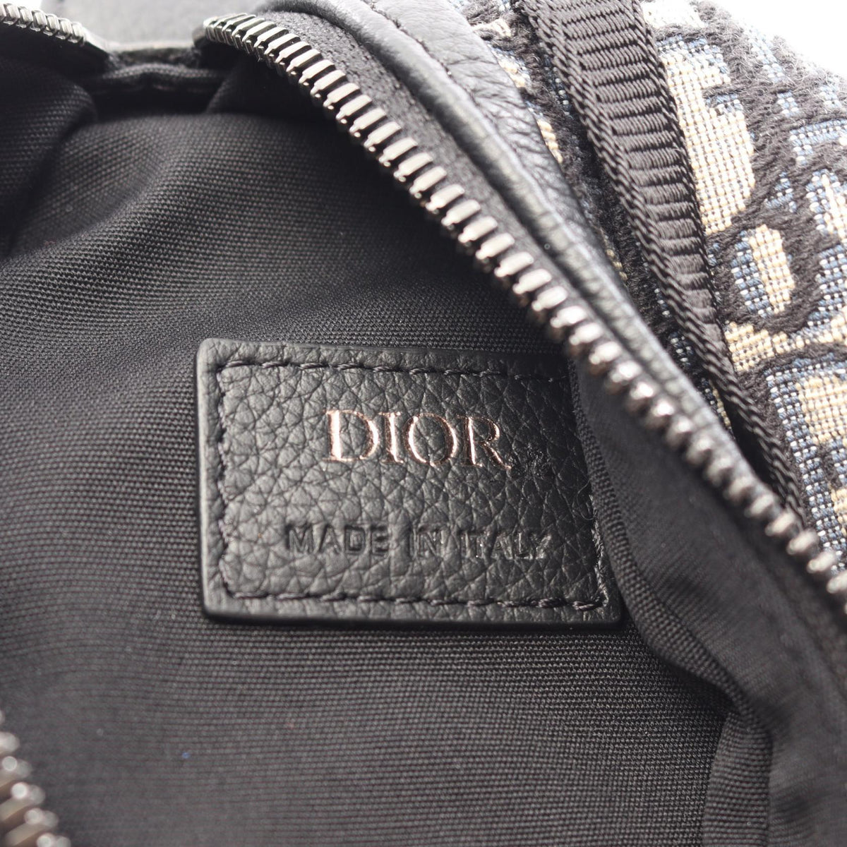 Dior SCARAB Oblique Waist bag Body bag Beige/Navy/Black canvas leather 2101220100735