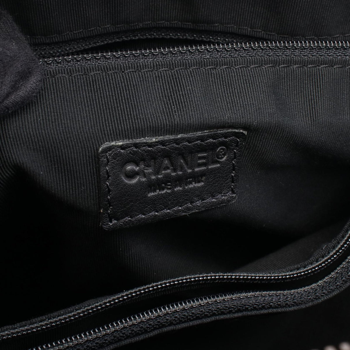 CHANEL Black Wild Stitch Tote Bag leather 2101220099213