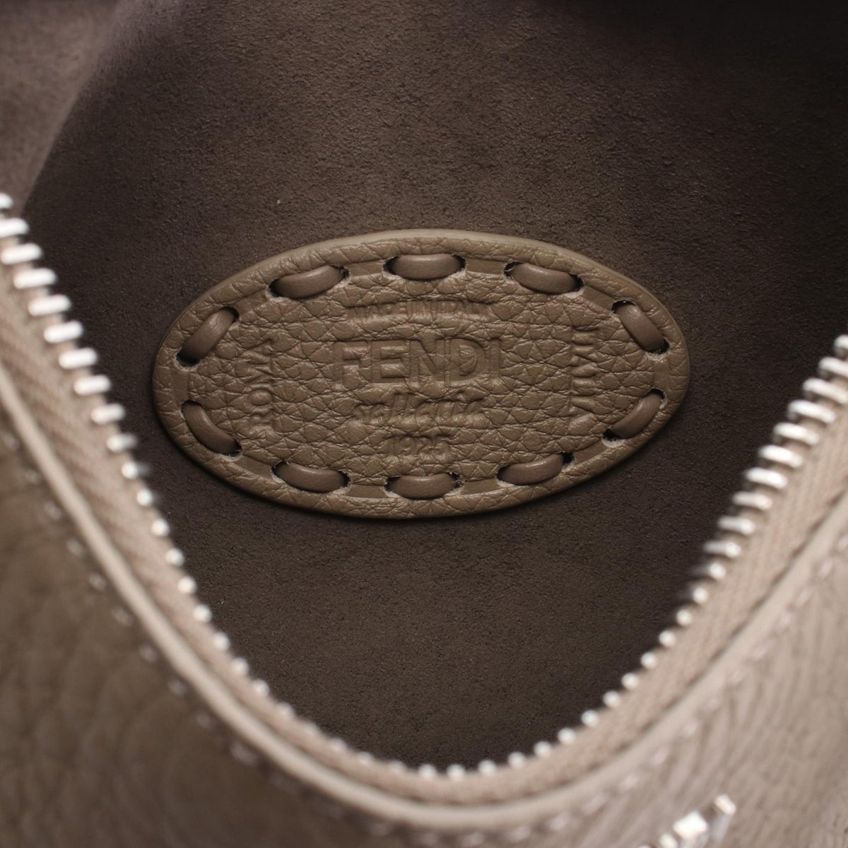 FENDI Small Fendsens Selleria Handbag Beige leather 8BS094 2101220082147