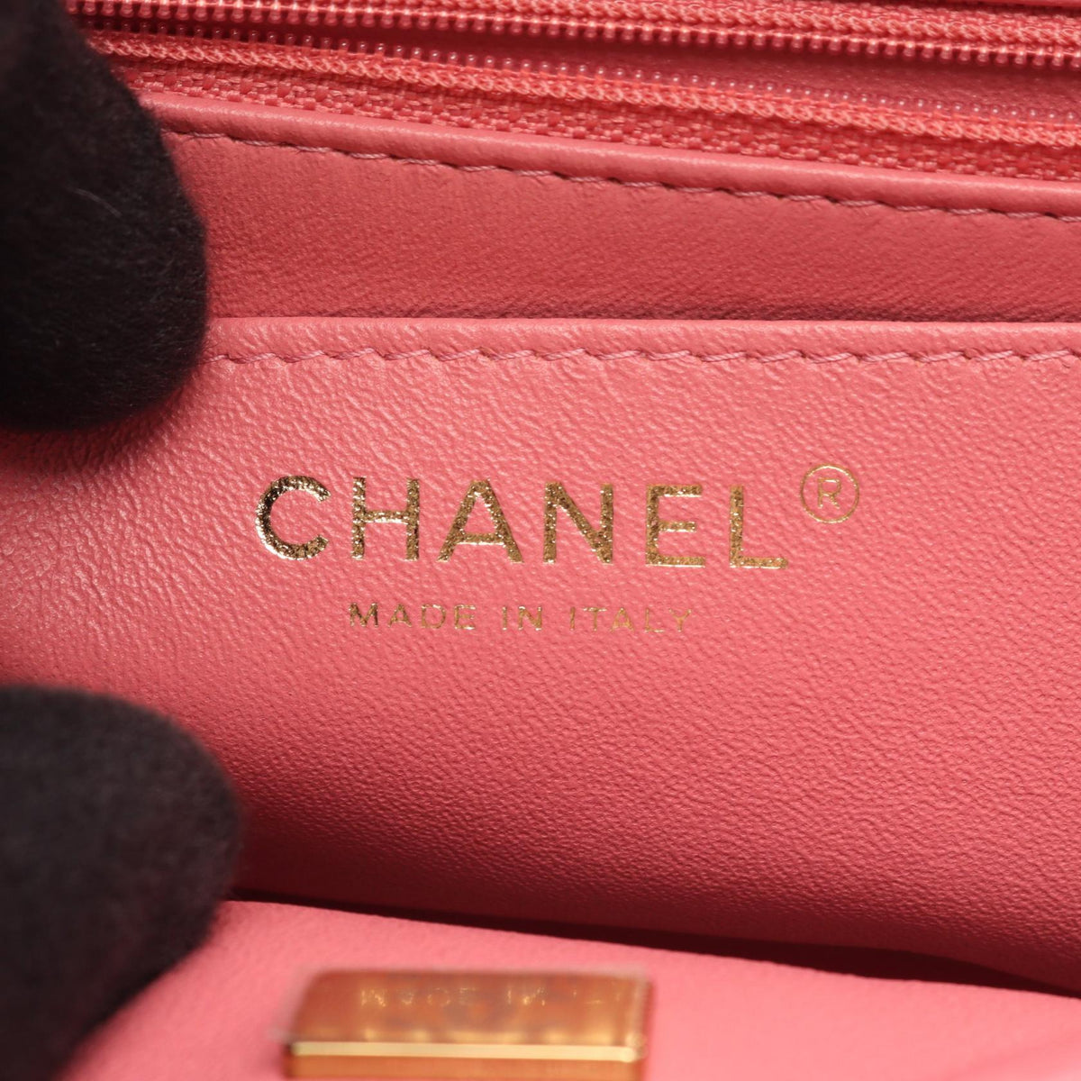 CHANEL Pink Mini Matelasse Lambskin (sheep leather) 2106800639346