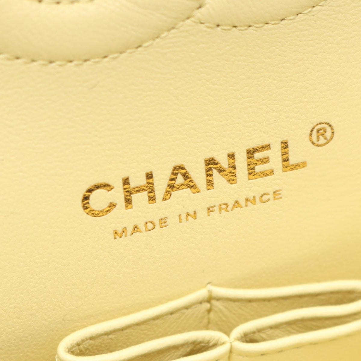CHANEL Yellow Matelasse W-flap gradation leather A01112 2101220073633