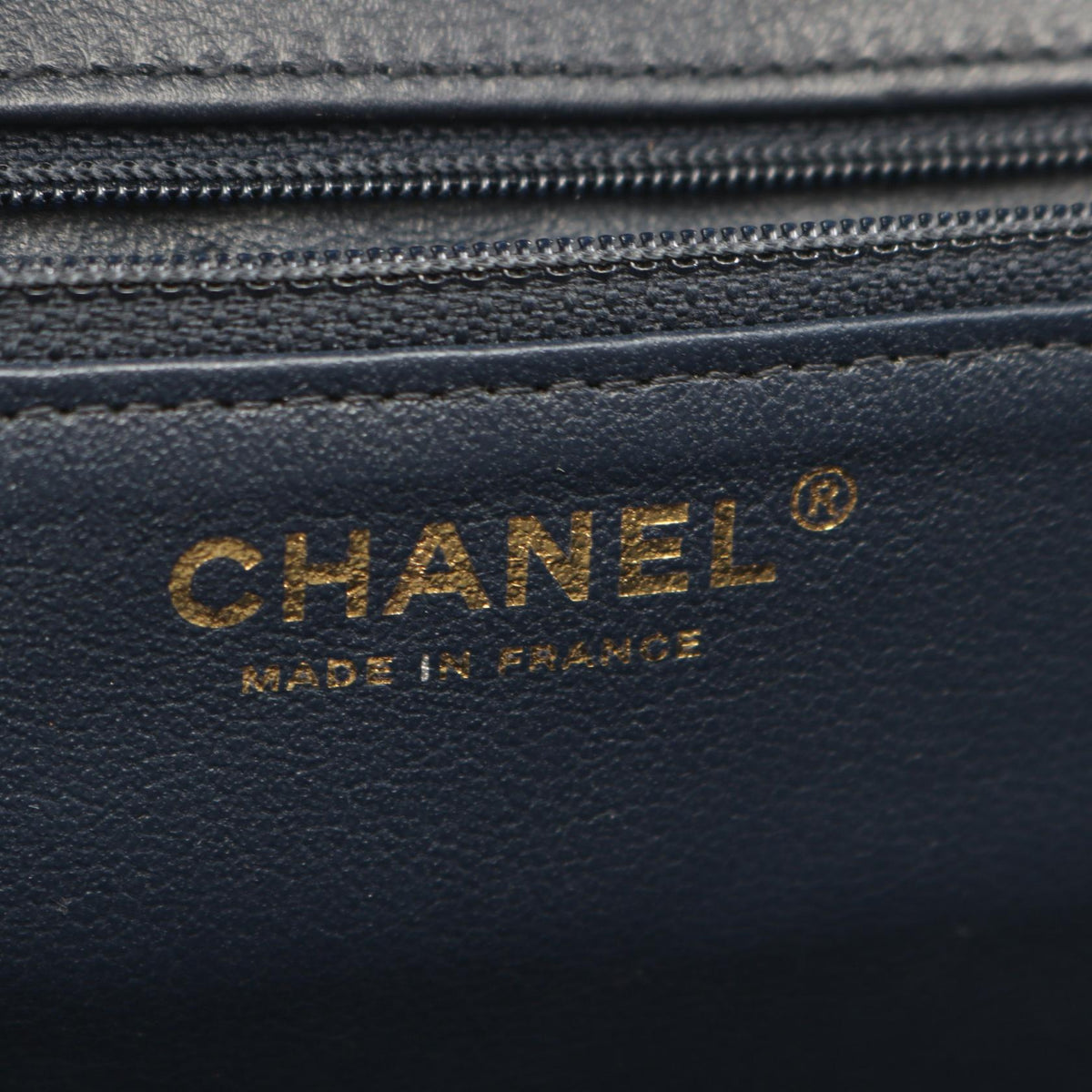 CHANEL Navy Matelasse V-stitch Top Handle 2-Way Bag leather 2101220073671
