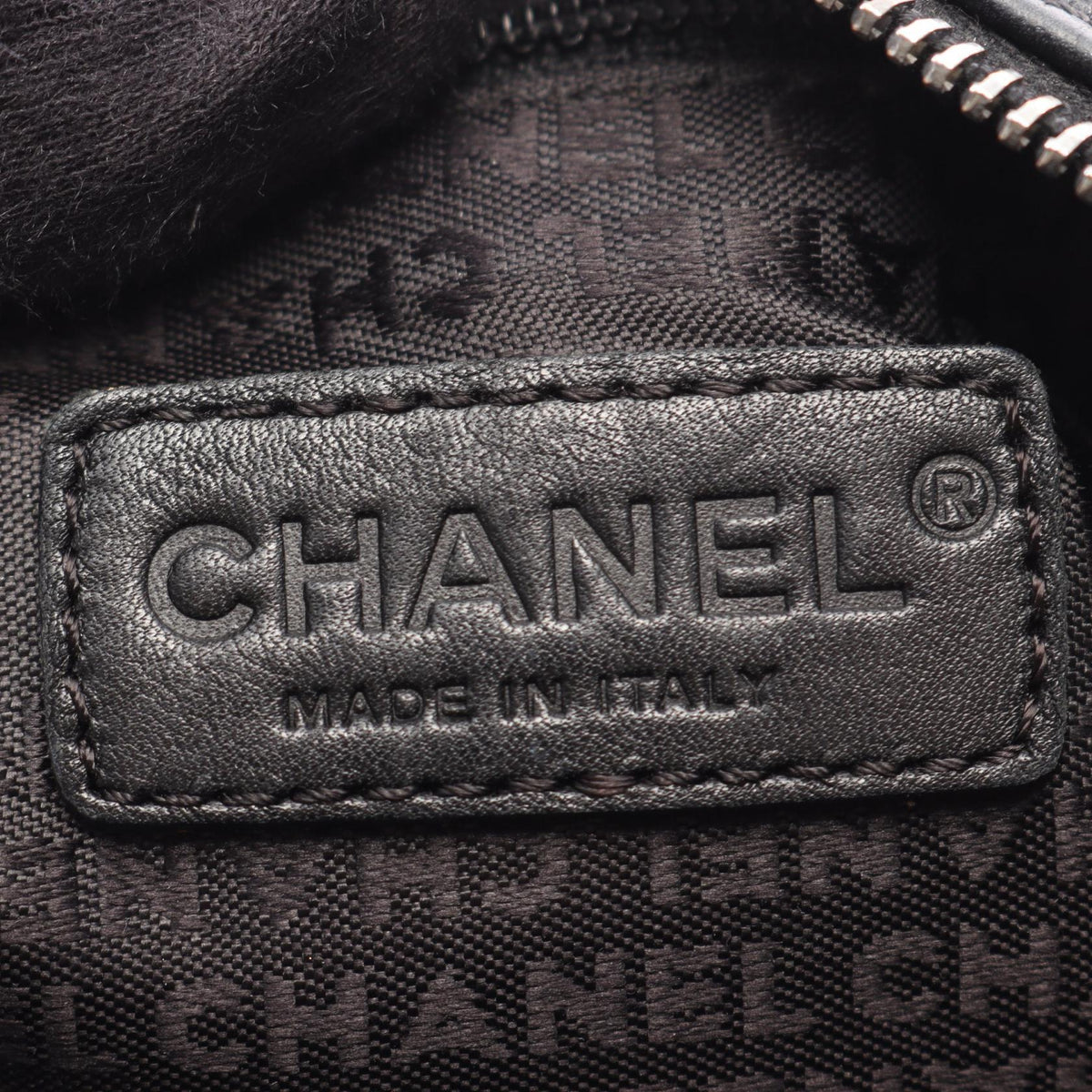 CHANEL Black Chocolate bar Grained Calfskin leather 2104102528474