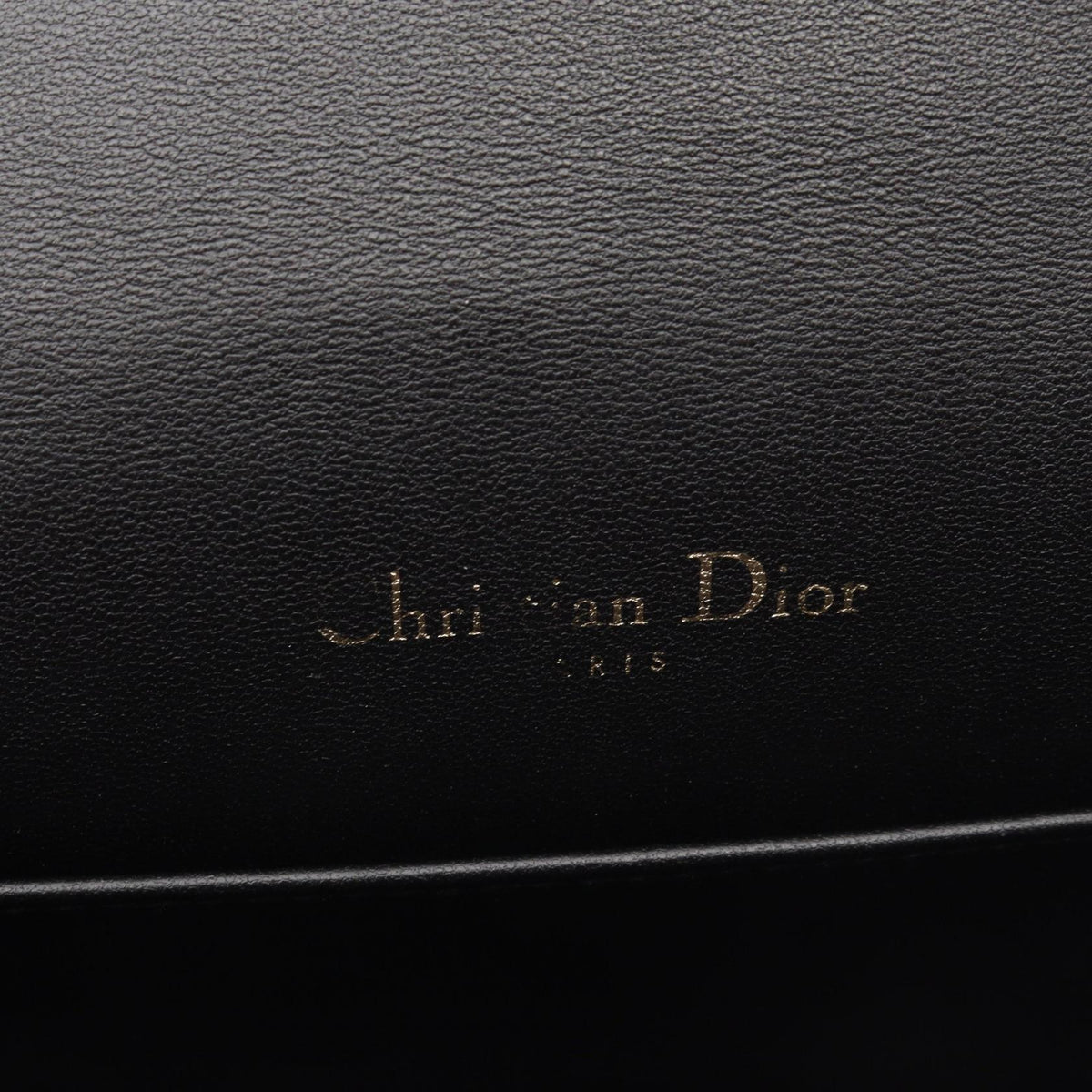 Dior Lady Christian Dior Pouch Cannage Shoulder Bag Black leather 2101220045067