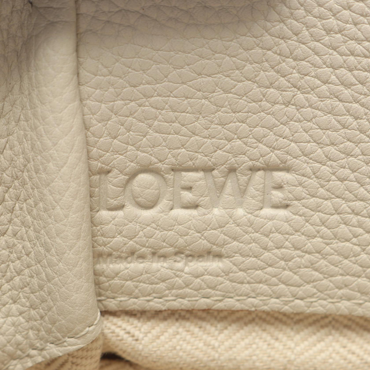 LOEWE Hammock Drawstring Bag Mini 2WAY Handbag White leather A538V07X10 2101220043131