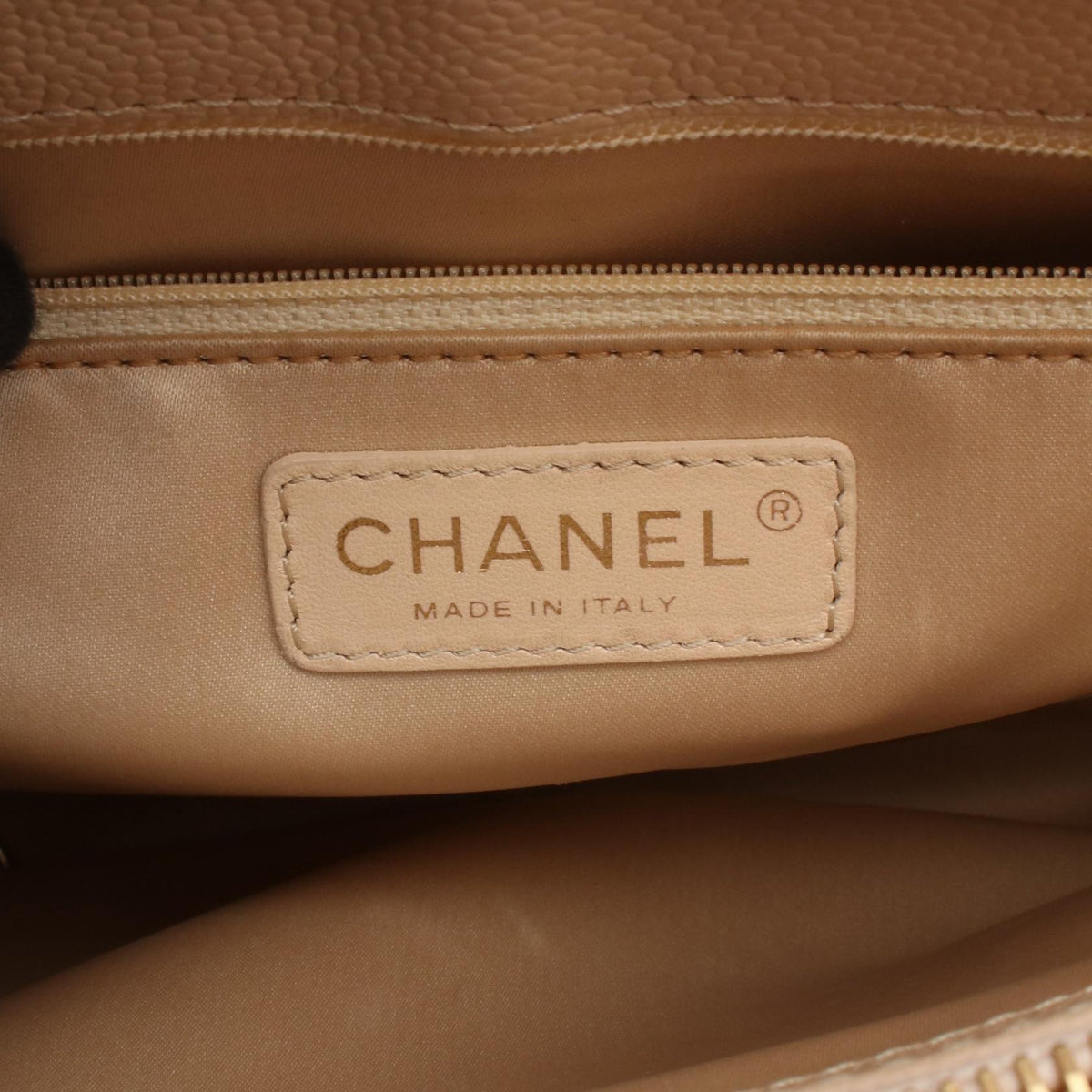 CHANEL Beige Matelasse Grand Shopping GST Grained Calfskin leather A50995 2101220036430