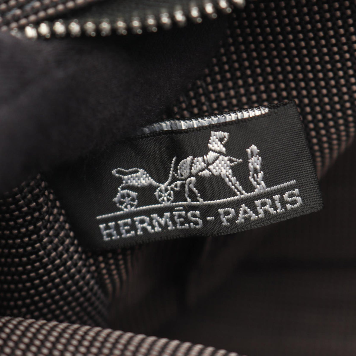 HERMES HerlinePM Tote Bag Gray Other Nylon canvas 2101220031077