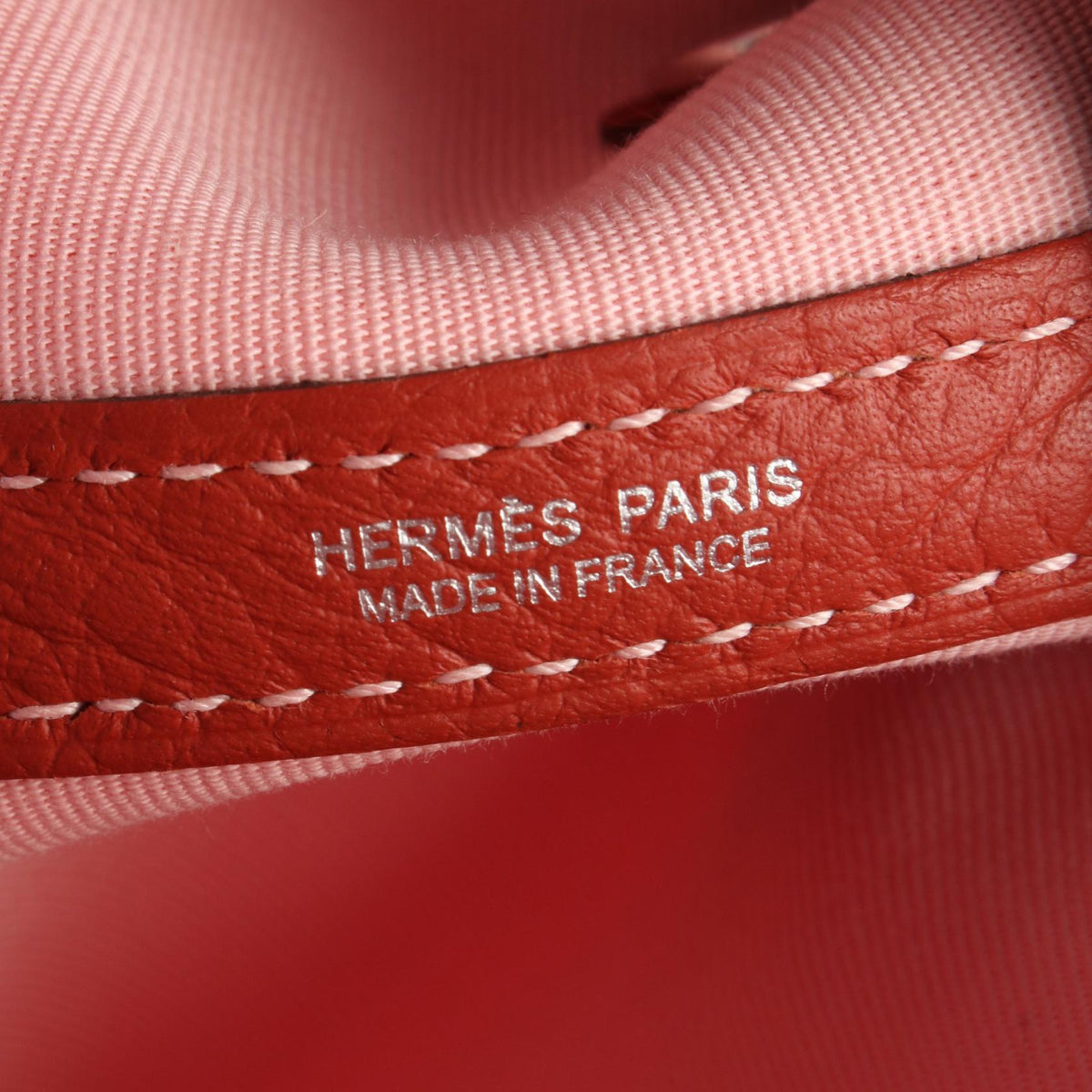 HERMES Garden party PM Tote BagRose sakura Rose sakura Pink/Red Toile officier canvas Toile officier / Vache leatherCountry leather 2101220028268
