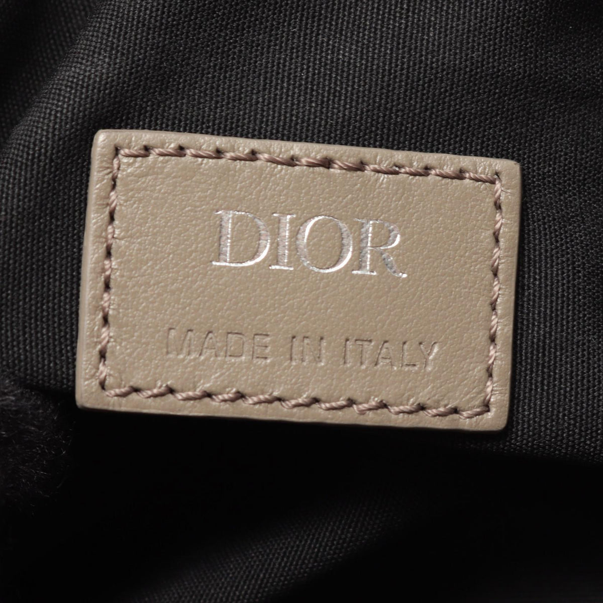 Dior Oblique perforated saddle Waist bag Body bag Beige leather 2101220029371