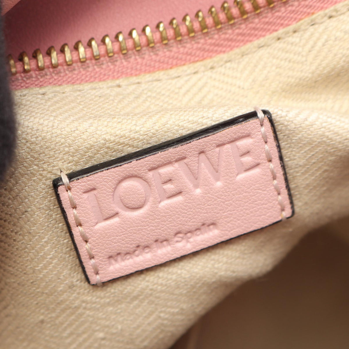 LOEWE Puzzle Bag Medium 2WAY Handbag Pink leather 2101220019686
