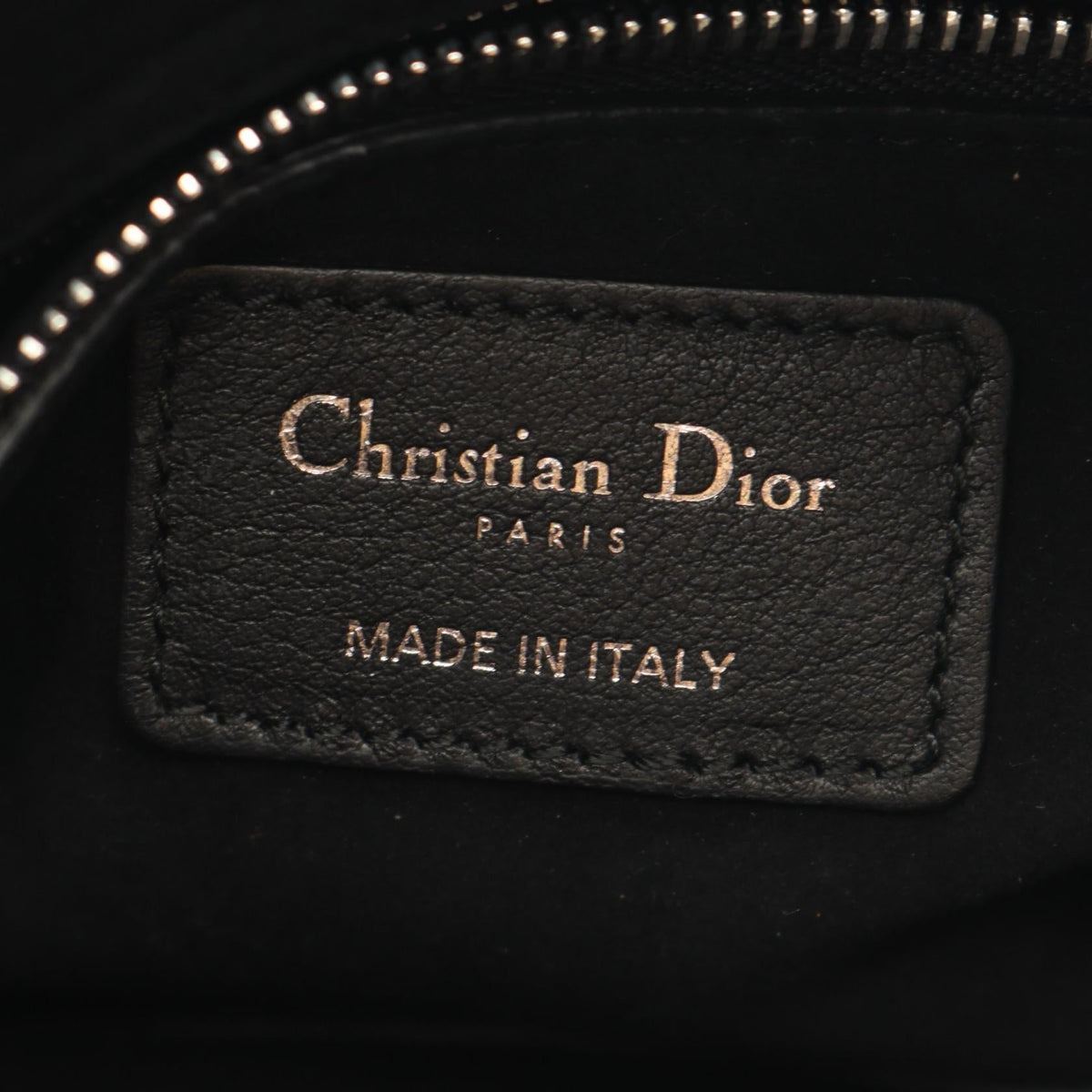 Dior Lady Christian Dior Mini 2WAY Handbag Black leather 2101220019709