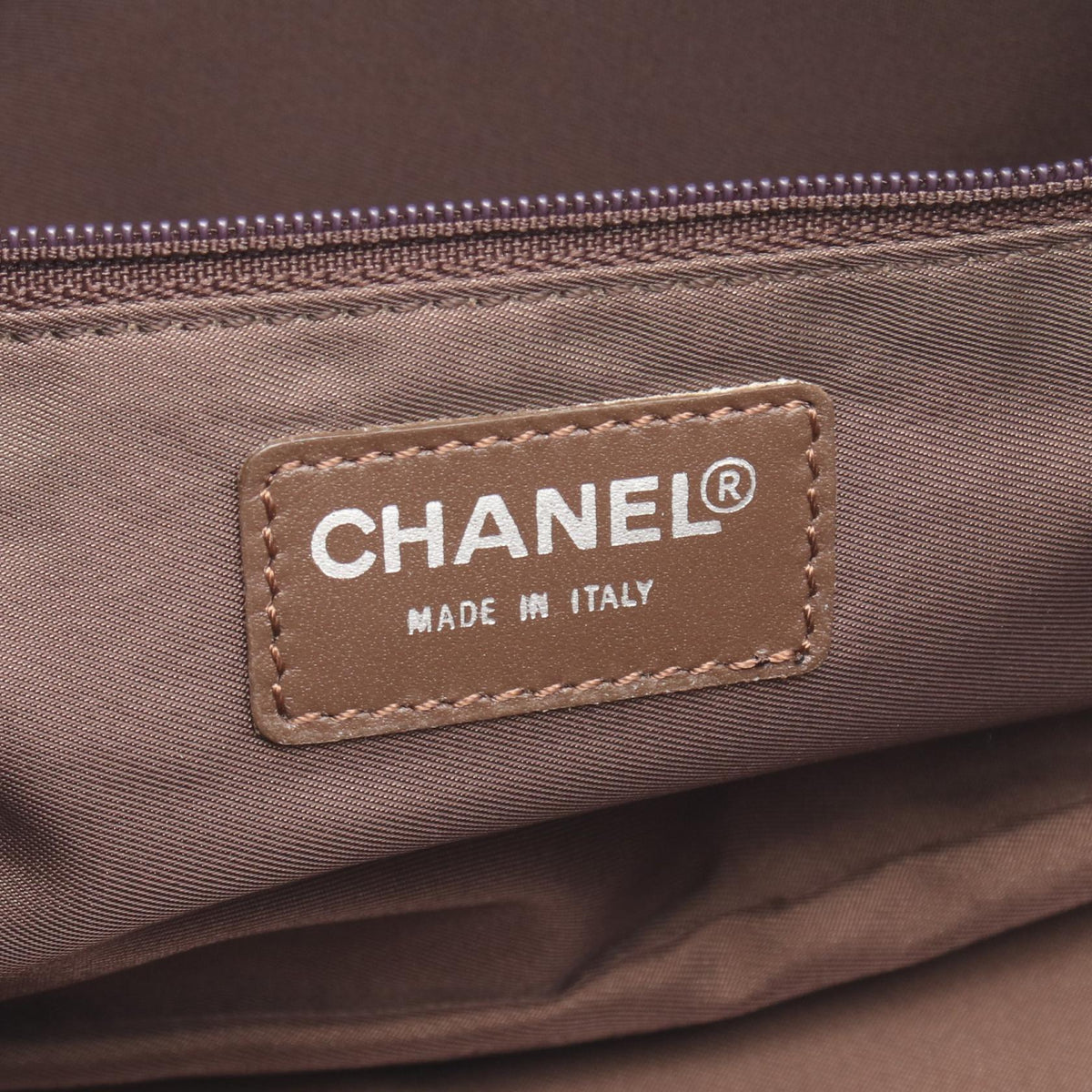 CHANEL Khaki/Brown New travel line leather�Nylon canvas 2101220012649