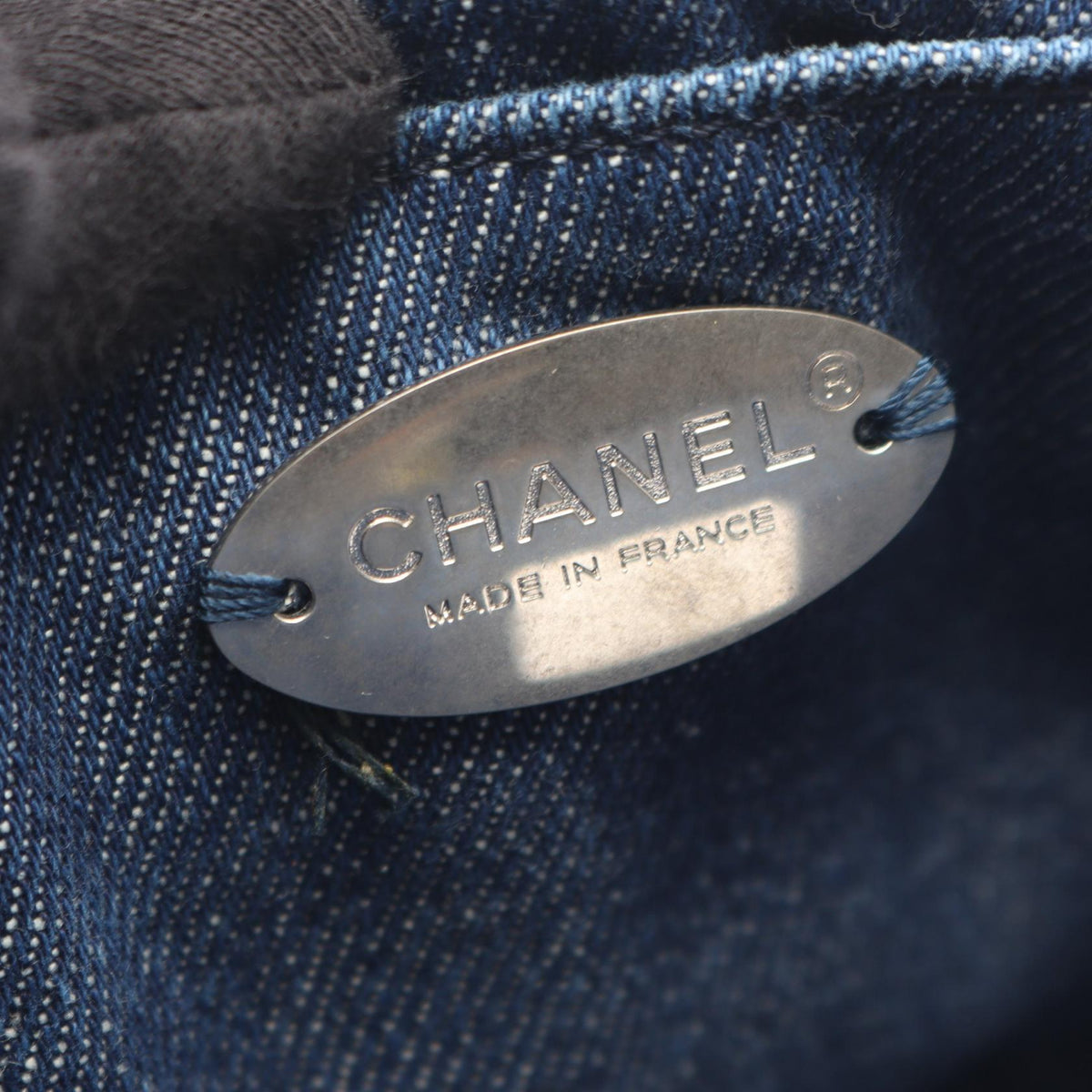 CHANEL Navy Matelasse Round Flap denim 2101220011932