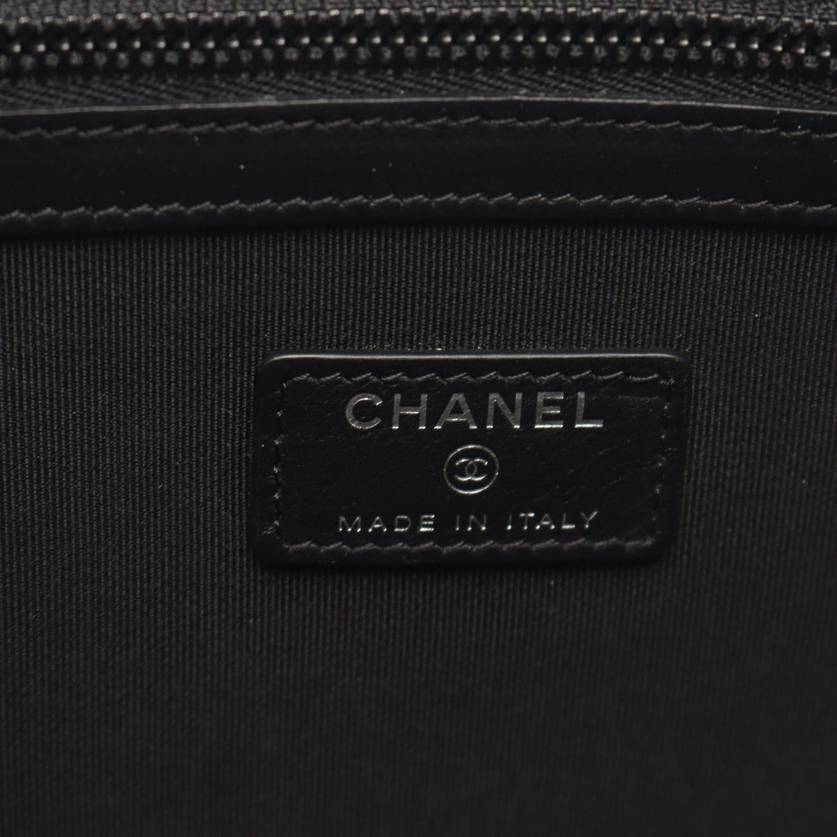 CHANEL Black Matelasse Black hardware leather 2118400240372