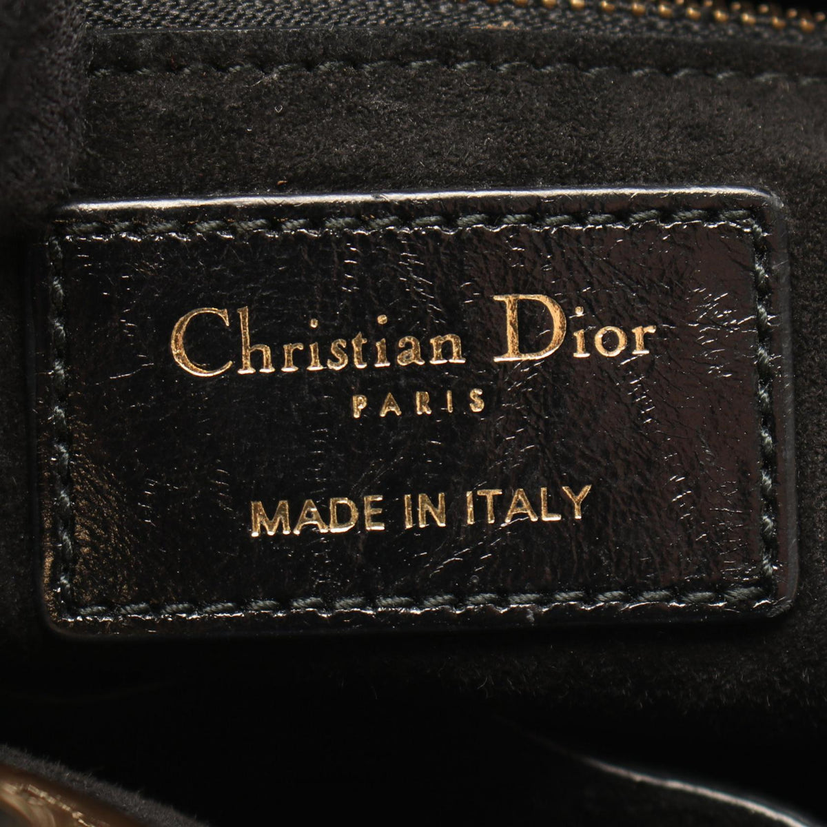 Dior Lady Christian Dior Small Cannage 2WAY Handbag Black leather 2120100034373