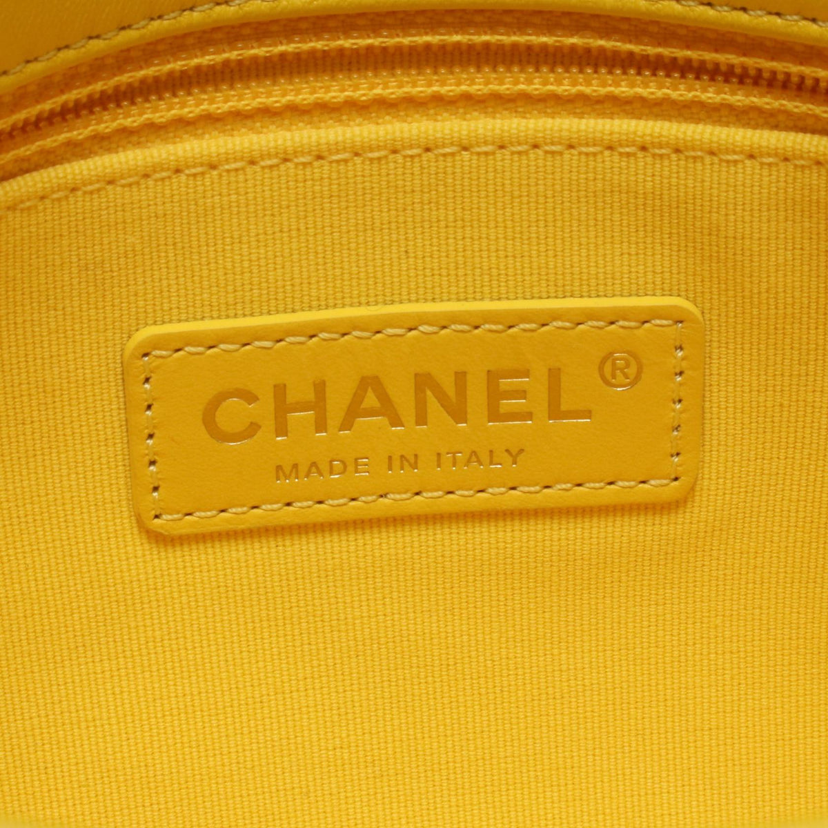 CHANEL Yellow Mini Matelasse leather AS3205 2101220002831