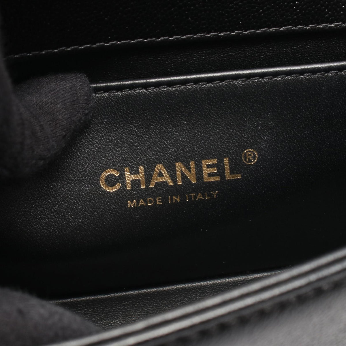 CHANEL Black Boy Chanel Small Grained Calfskin leather A67085 2101220002367