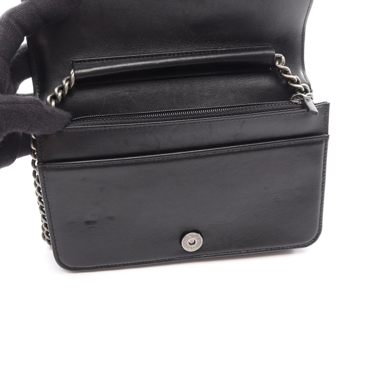 CHANEL Black Boy Chanel Matelasse Lambskin (sheep leather) 2101219993966