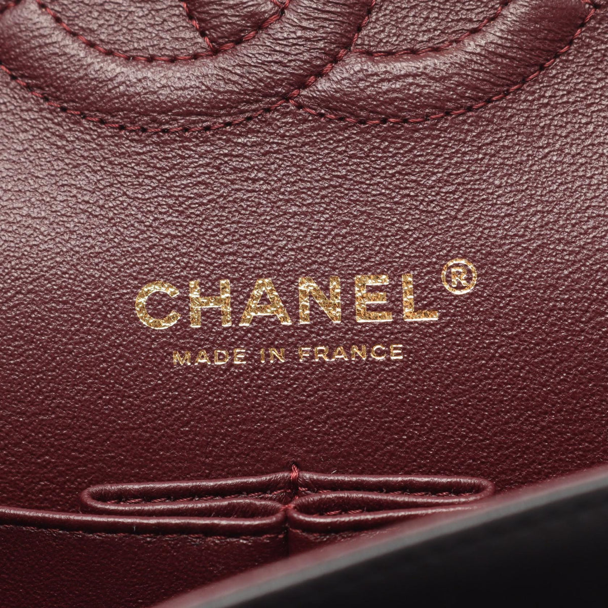 CHANEL Black Matelasse W flap Lambskin (sheep leather) A01112 2101219989006
