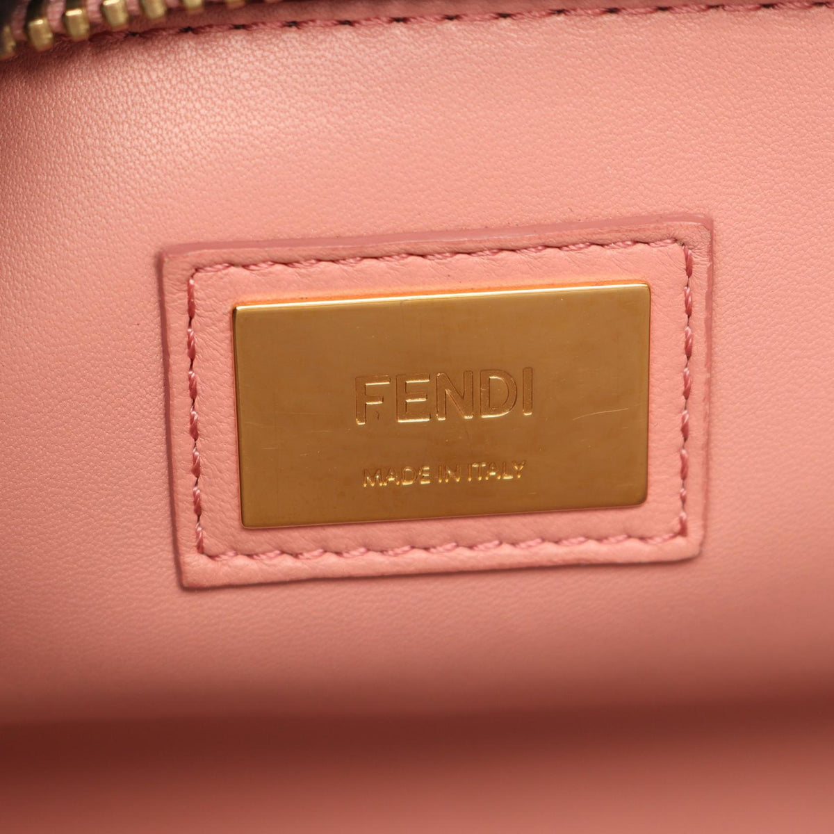 FENDI Peekaboo Regular 2WAY Handbag Beige leather 2101219983271