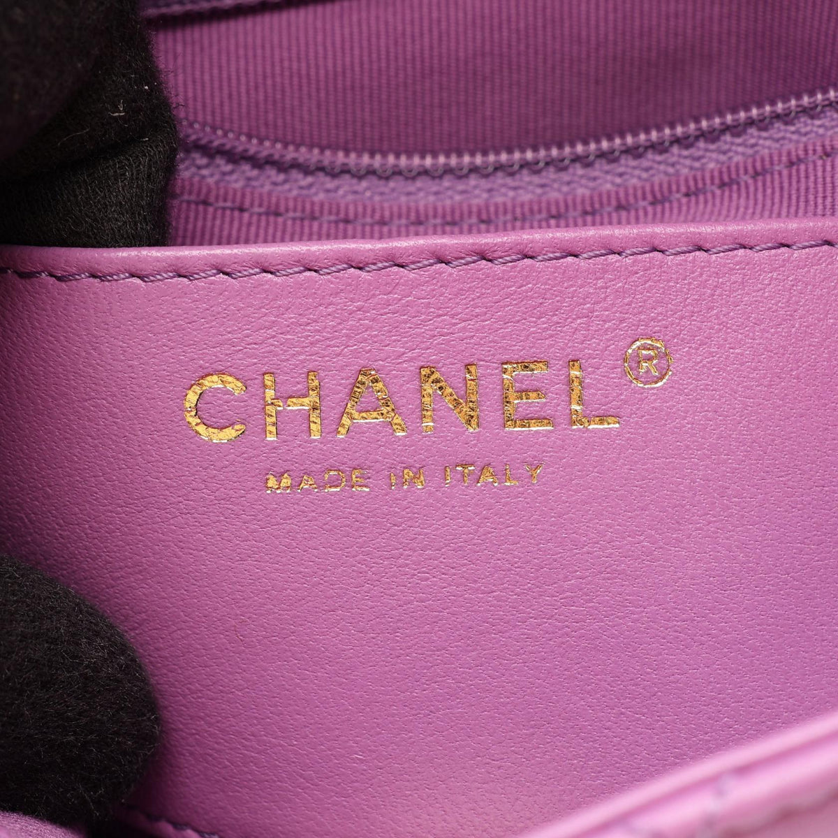 CHANEL Purple Matelasse Lambskin (sheep leather) 2107601163887
