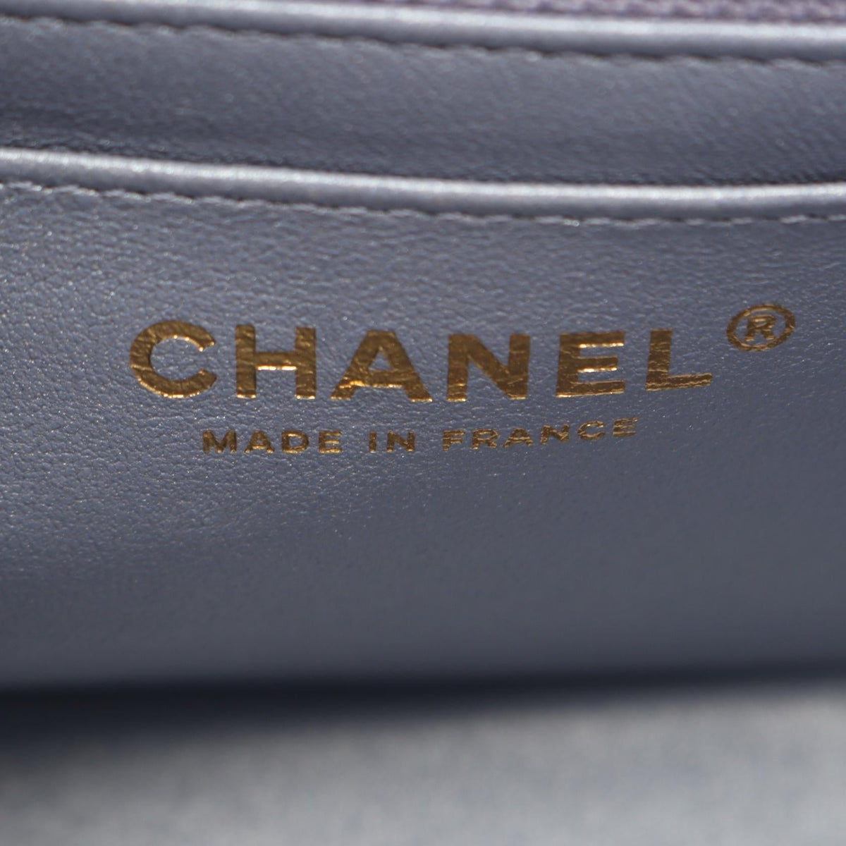 CHANEL Blue Mini Matelasse Metallic Lambskin (sheep leather) 2107601163917