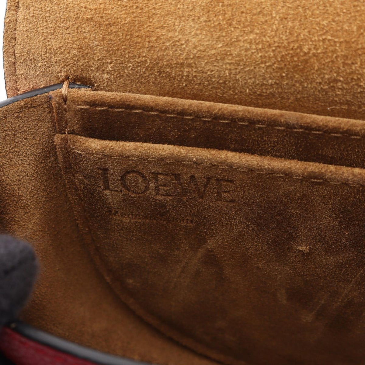 LOEWE gate bag mini Shoulder Bag Red/Bordeaux leather 2101219966335