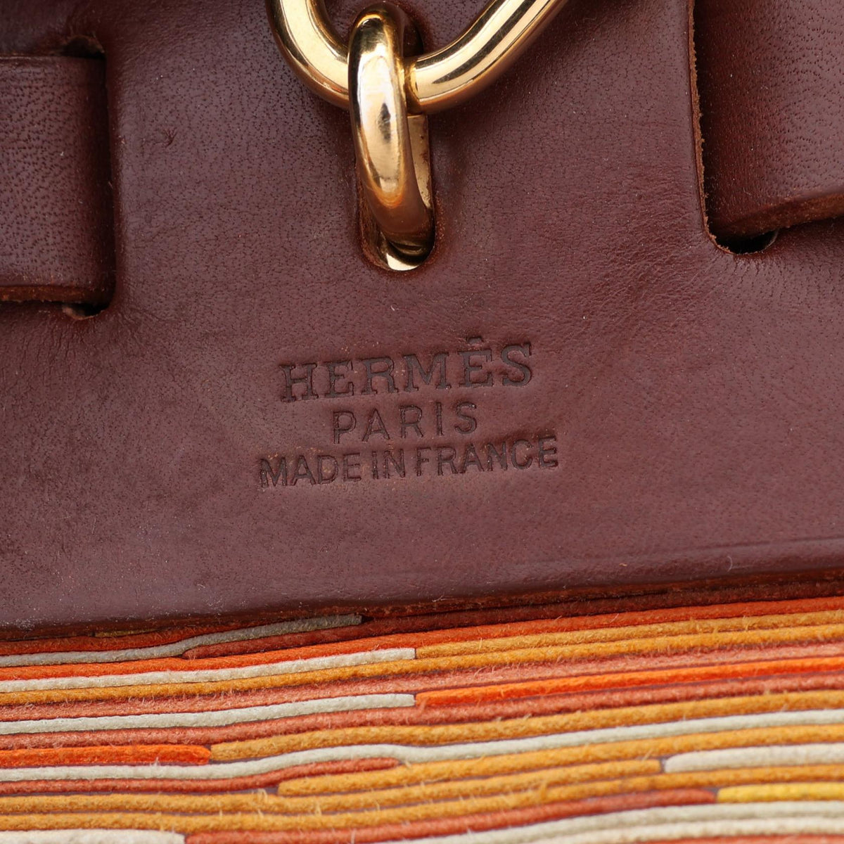 HERMES Herbag PM 2WAY Handbag Brown/Multicolor Vibrato leather Vibrato / Vache leather Hunter 2101219966489