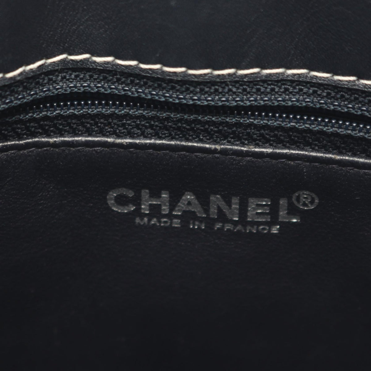 CHANEL Navy Chocolate bar leather 2101219966649