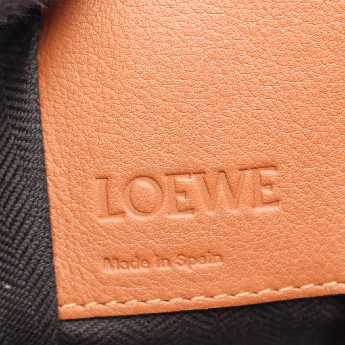 LOEWE Hammock Bag Compact 2-Way Handbag Brown leather 2101219966656