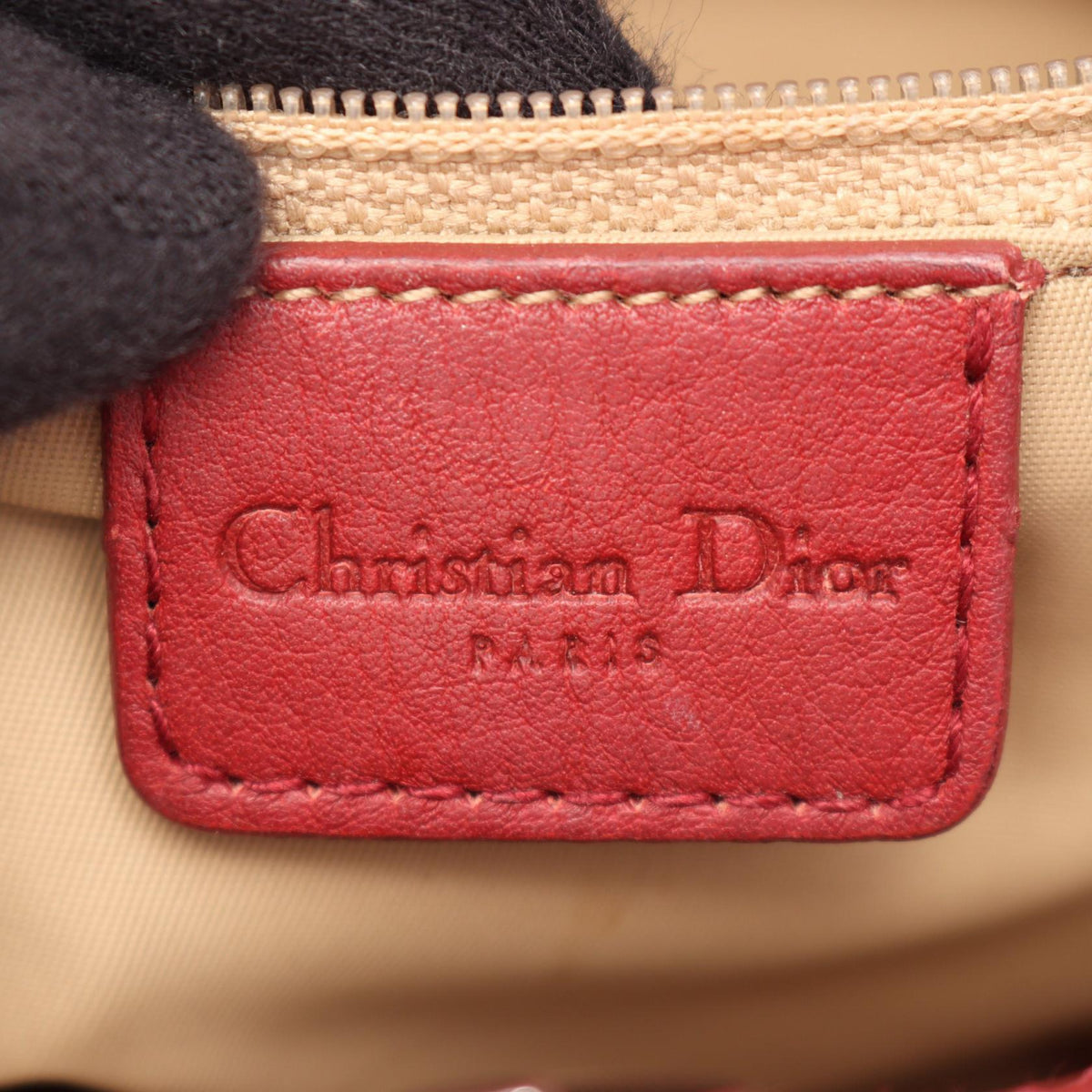 Dior street chic trotter Handbag Beige/Red canvas leather 2101219957944