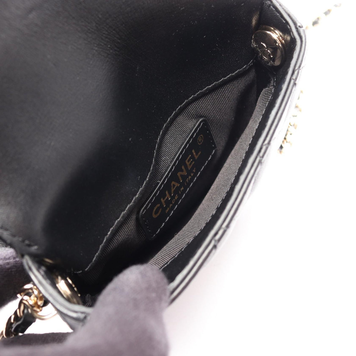 CHANEL Black Matelasse Lambskin (sheep leather) AS0545 2107601160626