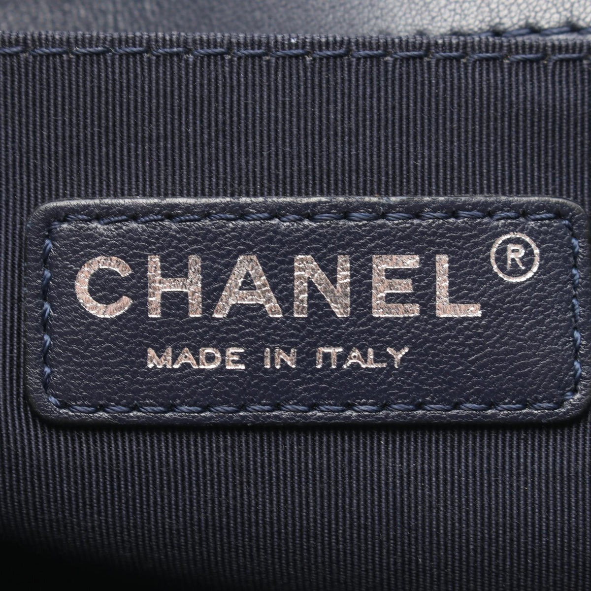 CHANEL Navy Boy Chanel Antique Silver Hardware Lambskin (sheep leather) A67086 2104102516303
