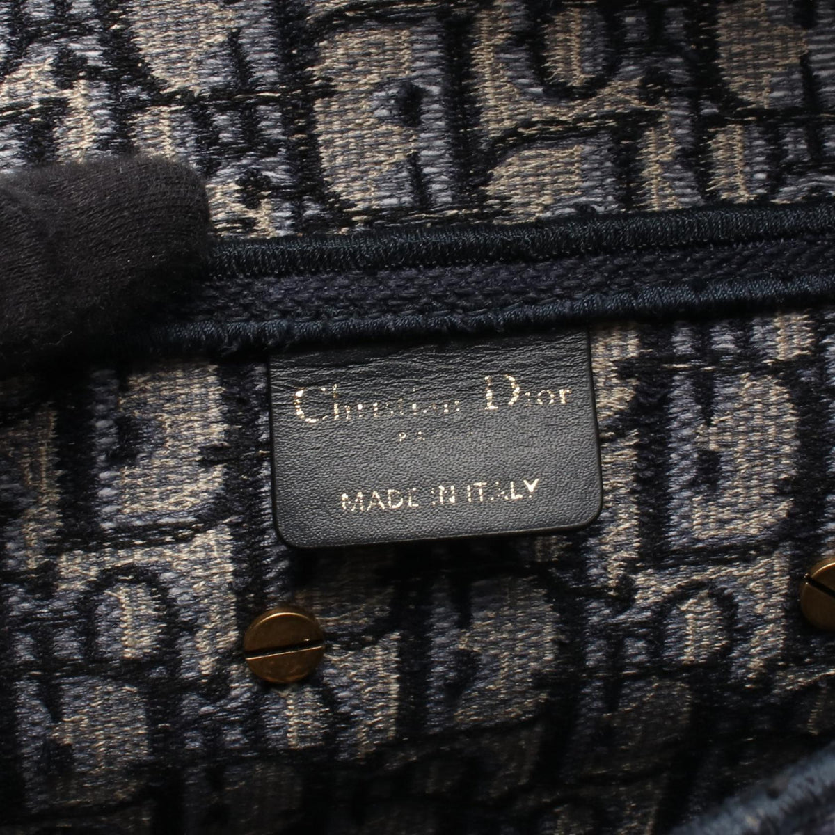 Dior SADDLE Oblique Handbag Navy/Beige canvas 2101219933085