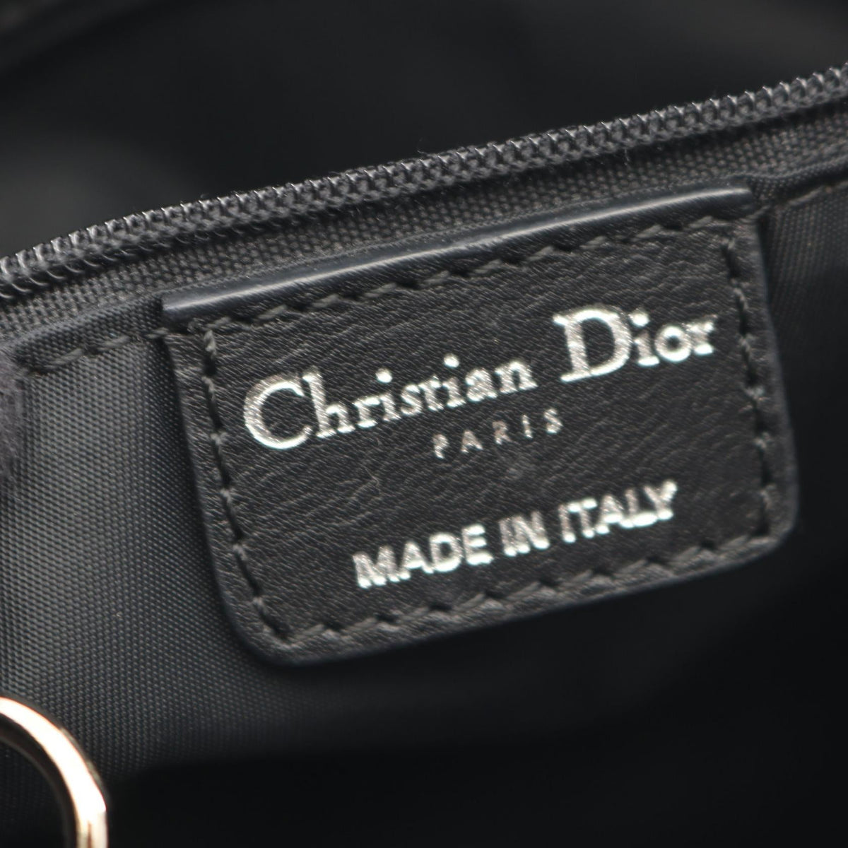 Dior Lovely Trotter Tote Bag Black leather Nylon canvas 2101219928326