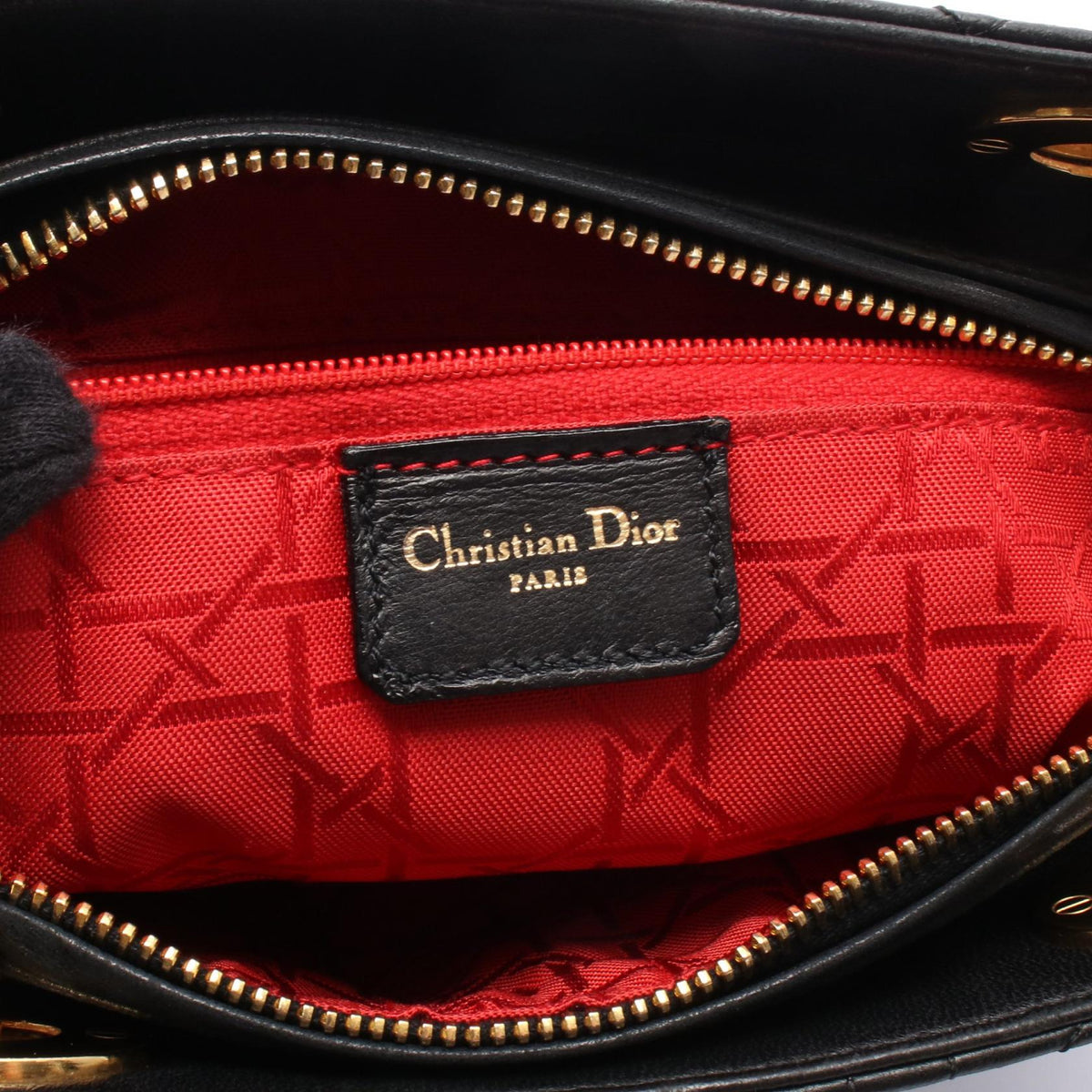Dior LADY DIOR Christian Dior 2WAY Handbag Black leather M0565ONGE_M900 2101219927220